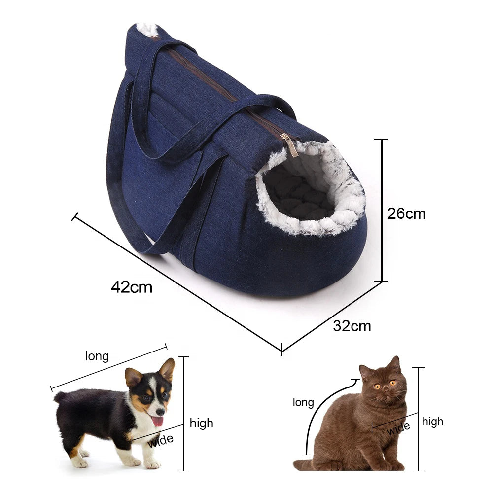 Pets Carrier for Cat Carrying Bag for Cats Dog Backpack Panier Handbag Travel Small Bag Plush Puppy Bed Pet Products Gatos