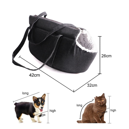 Pets Carrier for Cat Carrying Bag for Cats Dog Backpack Panier Handbag Travel Small Bag Plush Puppy Bed Pet Products Gatos