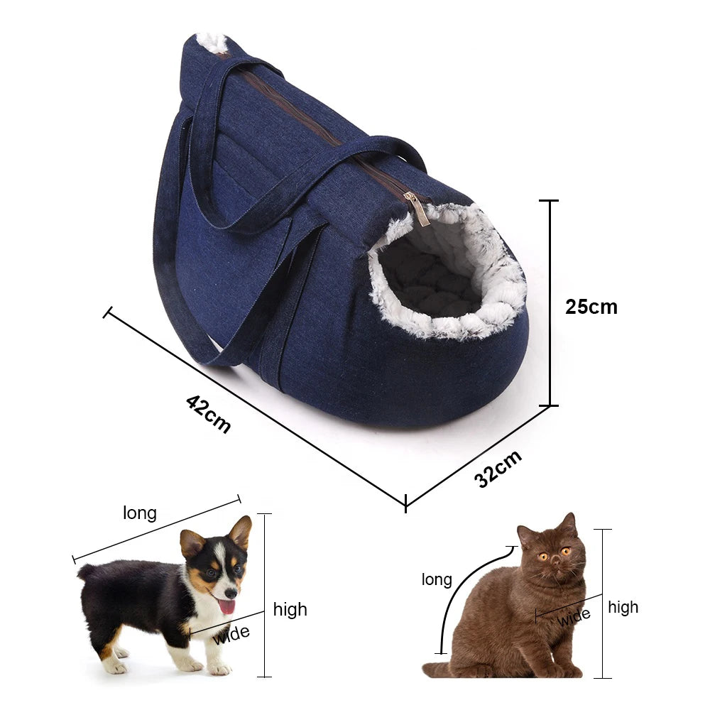 Pets Carrier for Cat Carrying Bag for Cats Dog Backpack Panier Handbag Travel Small Bag Plush Puppy Bed Pet Products Gatos