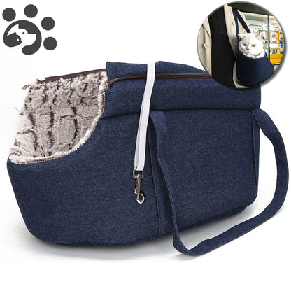 Pets Carrier for Cat Carrying Bag for Cats Dog Backpack Panier Handbag Travel Small Bag Plush Puppy Bed Pet Products Gatos